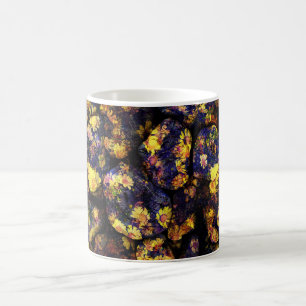 Konst för modern blommigt kaffemugg