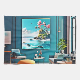 Konst för moderna hem kökshandduk