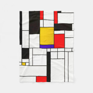 Konst för Mondrian stilabstrakt Fleecefilt