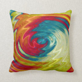 Konst för multifärgadspiralabstrakt kudde