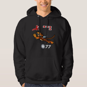 Konst för näsa för flygtigrar WWII Hoodie
