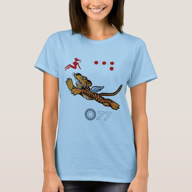 Konst för näsa för flygtigrar WWII Tee (Framsida)
