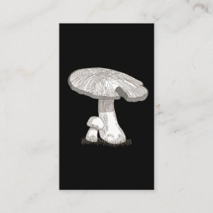 Konst för natur för vintagechampinjonsvampar visitkort
