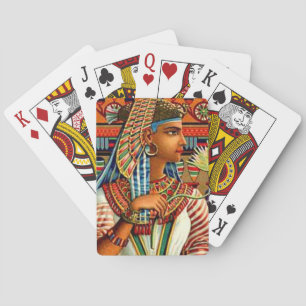Konst för nypremiär för Cleopatra drottningvintage Spel Kort