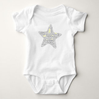 Konst för ord för baby för stjärna för glimtglimt tee