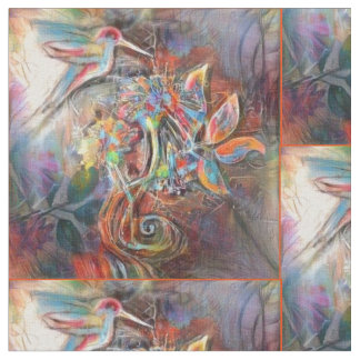 Konst för pastell för Hummingbirdflyg mjuk Tyg