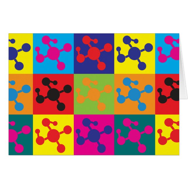 Konst för polymerkemipop hälsningskort (Framsidan Horizontal)