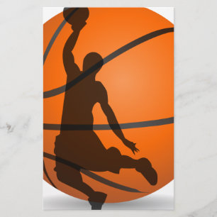 konst för pop för basketspelaresilhouette brevpapper