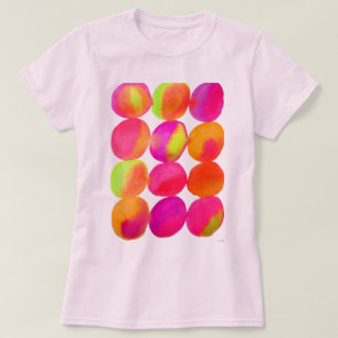 Konst för pop för vattenfärgneonfläckar t shirt