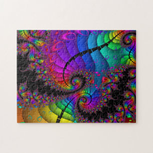 Konst för regnbågeTwirlFractal Pussel