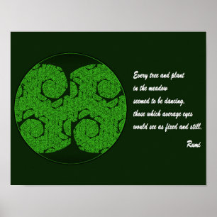 Konst för Rumi citationsteckenaffisch. Poster