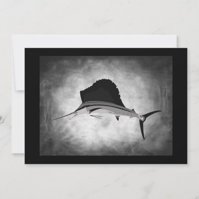 Konst för Sailfishfiskevintage Inbjudningar (Framsida)