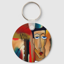 konst för sammanslagning av abstrakter nyckelring