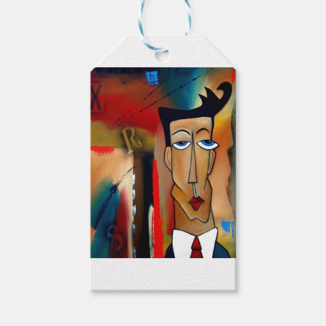 konst för sammanslagning av abstrakter presentetikett (Framsidan)