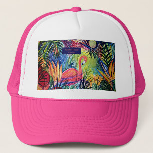 Konst för Sanibel öFlamingo Keps