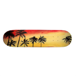 Konst för Skateboard för Kalifornien tropisk