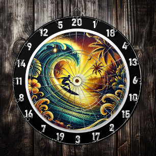 Konst för solnedgång darttavla