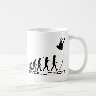 Konst för stavhoppsportevolution kaffemugg