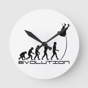 Konst för stavhoppsportevolution rund klocka