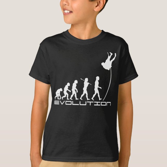 Konst för stavhoppsportevolution t-shirt (Framsida)