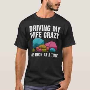 Konst för steninsamling för män Pappa geologi T Shirt