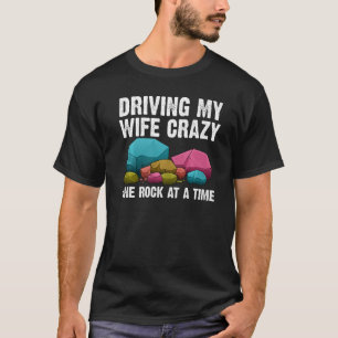 Konst för steninsamling för män Pappa Geologi T Shirt