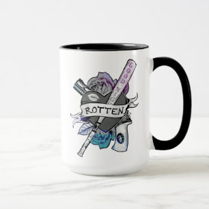 Konst för tatuering för självmordSquad Harley Mugg