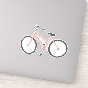 Konst för teckning för cykel för gullig rosacyk klistermärken