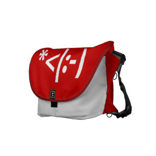 Konst för text för julafton ASCII för Messenger Bag