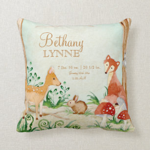 Konst för uggla för kanin för räv för hjort för kudde