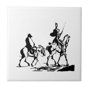 Konst för universitetslärare Quixote och Sancho Kakelplatta