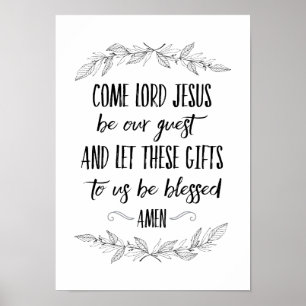 Konst för vägg för bön för komLord Jesus Vara Poster