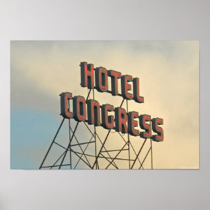 Konst för väggen för hotellkongressen underteck poster