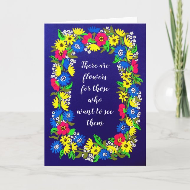 konst för välgörenhethälsningkort kort (Framsida)