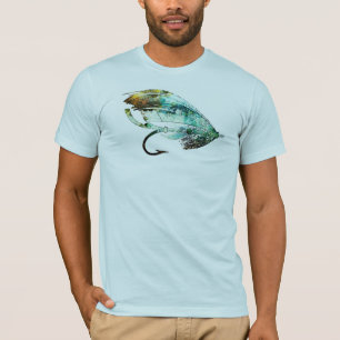 Konst för vattenfärgflygfiskedrag t-shirt