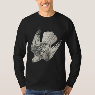 Konst för vintage för Gyrfalcon falkdykning T Shirt