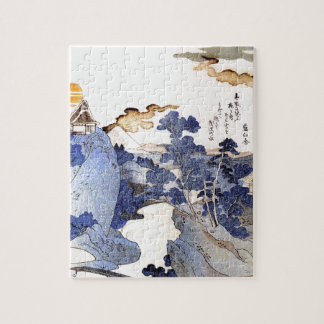 Konst för vintageblåttjapan pussel