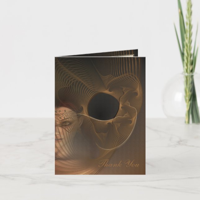 Konst för vinterFae Fractal Tack Kort (Framsida)