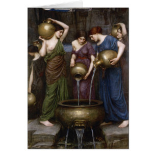 Konst för WaterhouseDanaides PreRaphaelite Hälsningskort