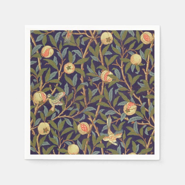 Konst för William Morris fågel- och Pappersservett (Framsidan)
