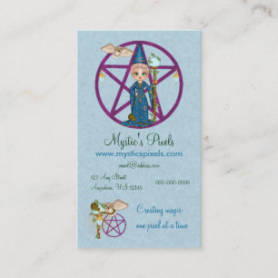 Konst för Witchy kvinnaPenctacle PIXEL Visitkort