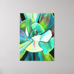 Konst för ytmålning av vattenfärg på sukulära öken canvastryck