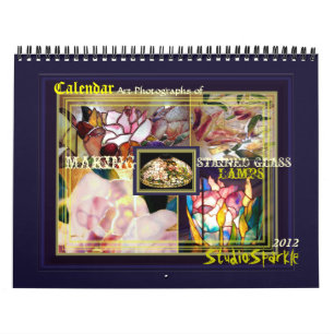 Konst fotograferar målat glasslampkalendern 2012 kalender