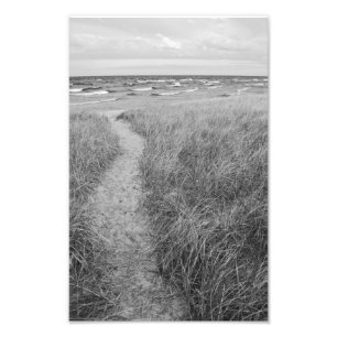 Konst fotograferar trycket av Lake Michigan Fototryck