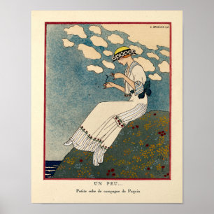 Konst från Art Nouveau "En liten..." av G. Barbier Poster