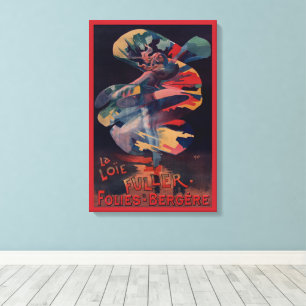 Konst från Art Nouveau-eran, Loie Fuller på Folies Canvastryck