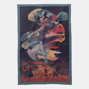 Konst från Art Nouveau-eran, Loie Fuller på Folies Kökshandduk