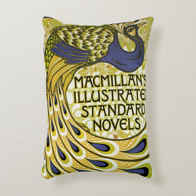 Konst från Art Nouveau, Macmillans påfågelsfjäder Prydnadskudde (Framsidan(Vertikal))