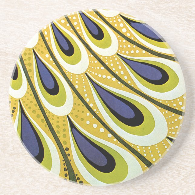 Konst från Art Nouveau, Macmillans påfågelsfjäder Underlägg Sandsten (Framsidan)