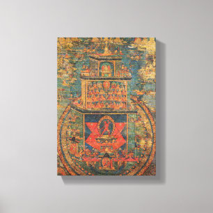 KONST FRÅN TIBET [VAJRAYOGINI-MANDALAEN] CANVASTRYCK